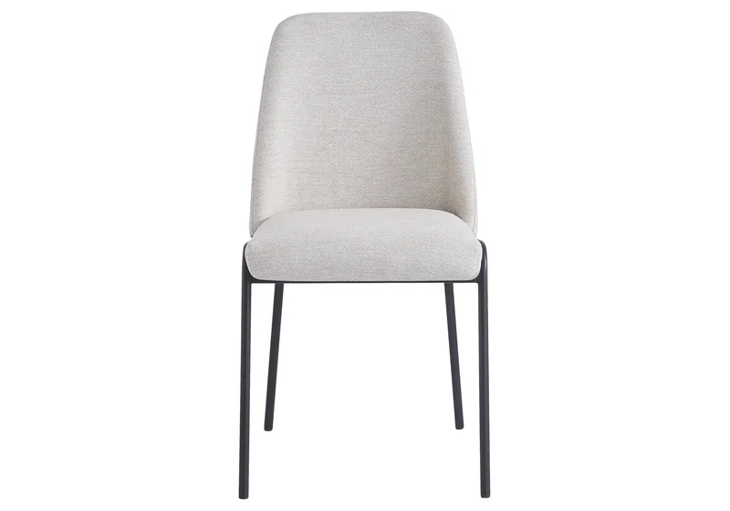 Chaise salle à manger effet lin beige - Malo x4