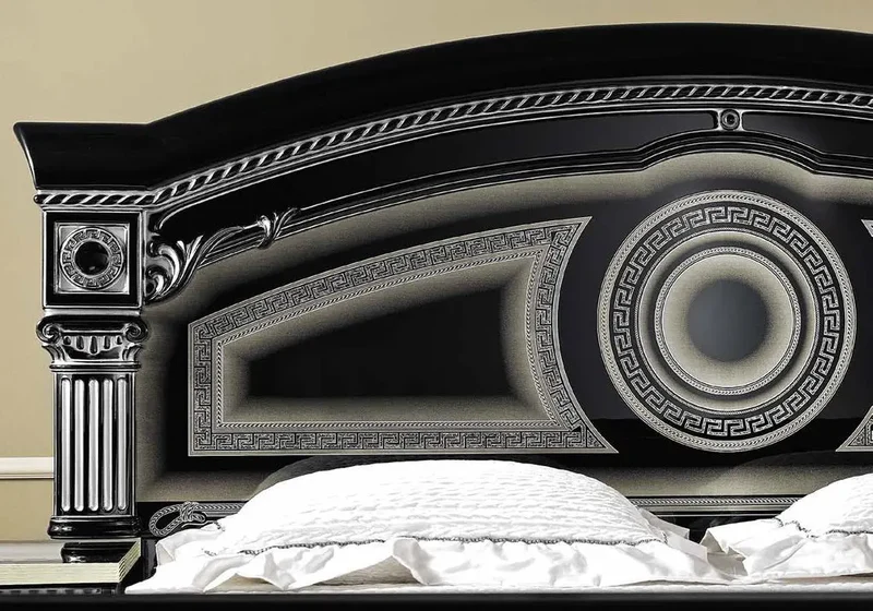 Chambre complète baroque noir argenté versace – IMPERIA
