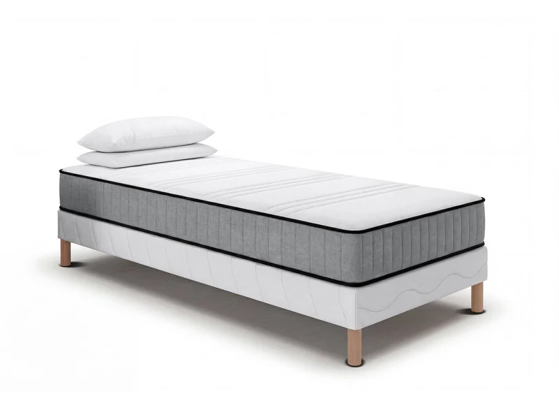 Ensemble 90x190 sommier tapissier + Matelas mousse ferme 20 cm - AWAN