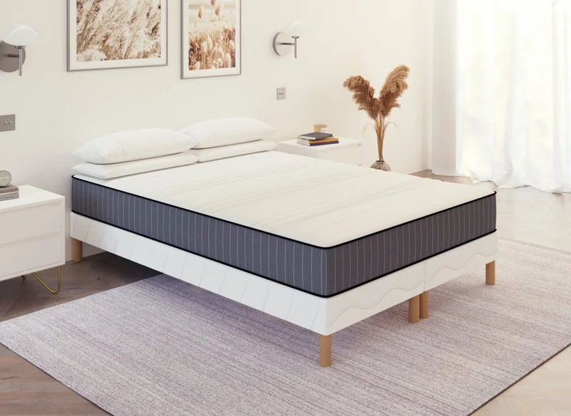 Ensemble 180x200 sommier tapissier + Matelas mousse ferme 20 cm - AWAN