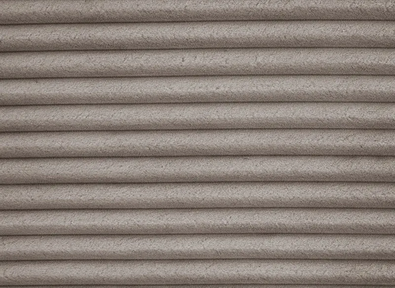 Canapé d'angle convertible avec coffre en velours gros côtelé doux taupe TILDA - Angle droit