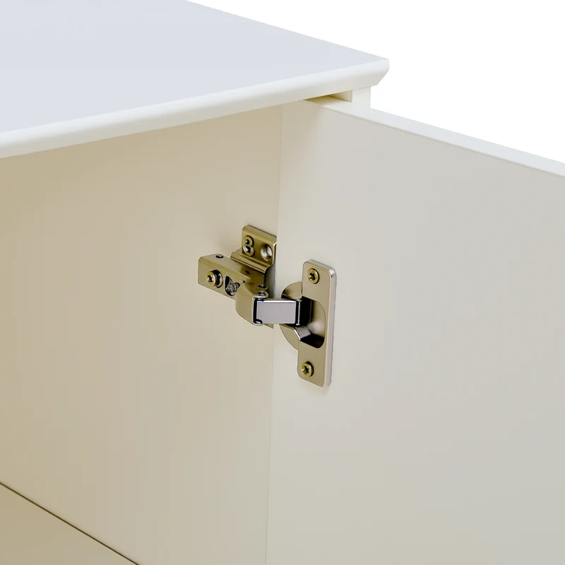 Buffet blanc moderne design arqué 4 portes 160x38x80cm BRACT
