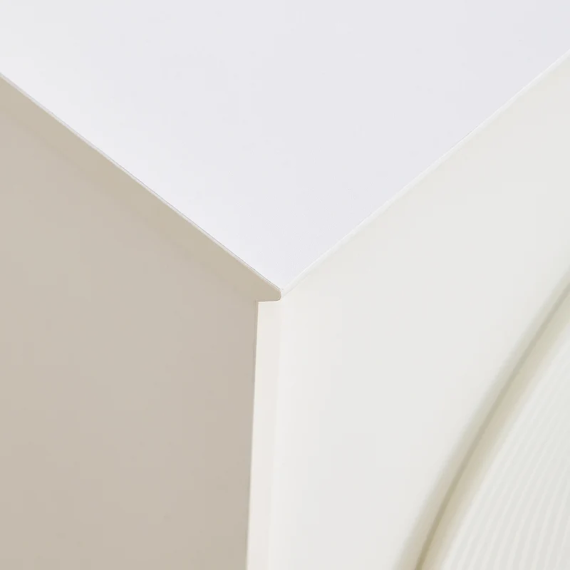 Buffet blanc moderne design arqué 4 portes 160x38x80cm BRACT
