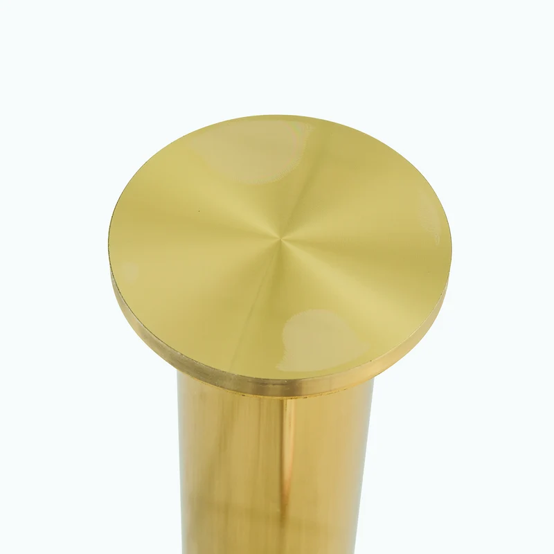 Table de bar ronde en verre trempé base doré, mange debout, 89x89x92cm ALUMINUMOTTOMAN