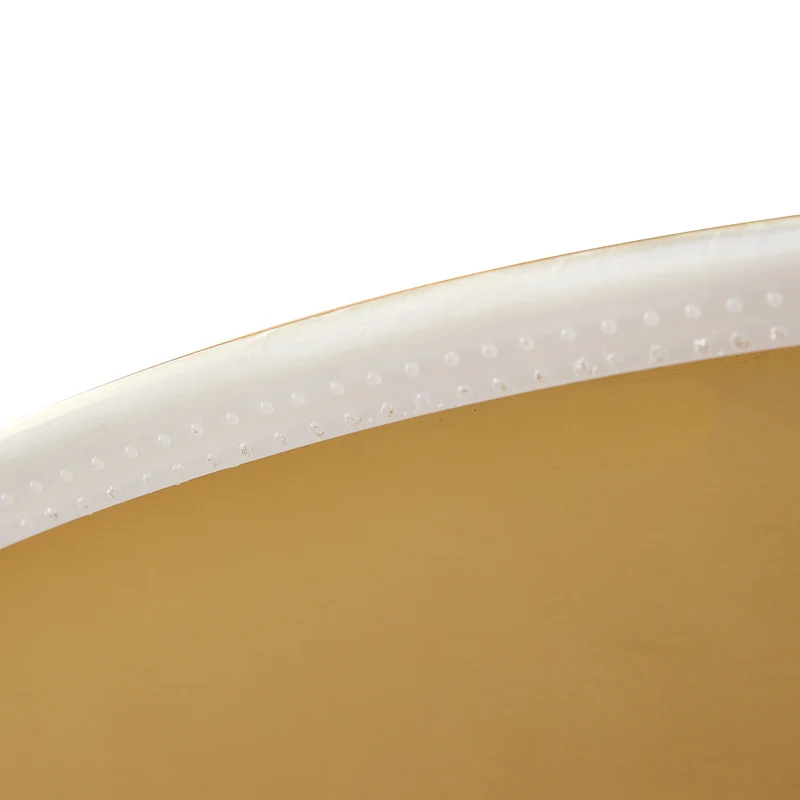 Table de bar ronde en verre trempé base doré, mange debout, 89x89x92cm ALUMINUMOTTOMAN