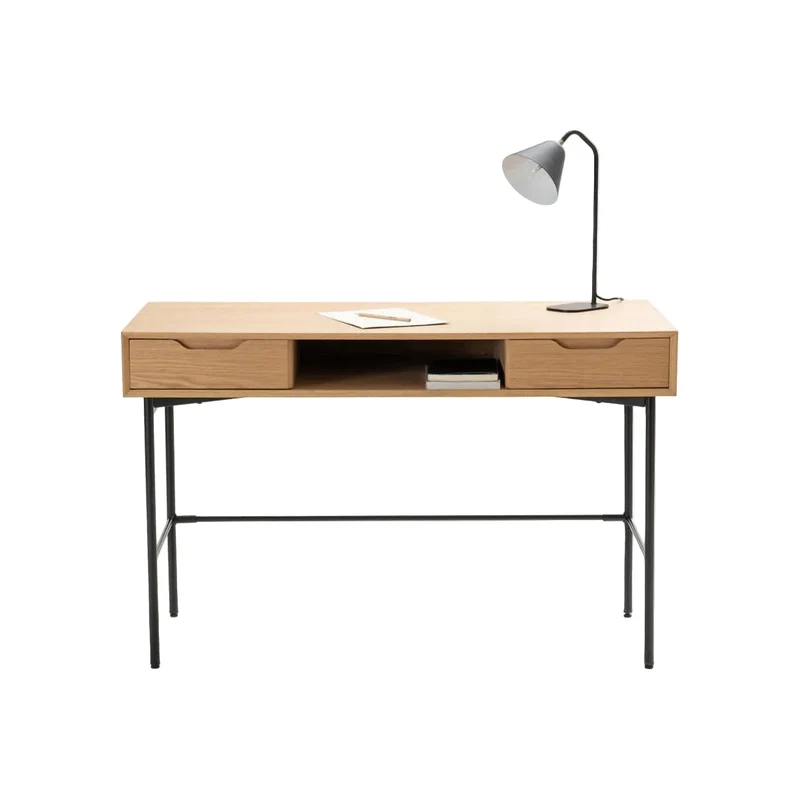 Bureau 2 tiroirs Noyeto chêne
