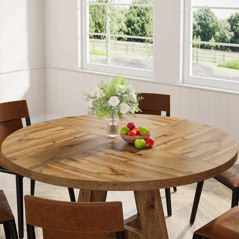 Table de salle à manger Stéphane — métal, ronde