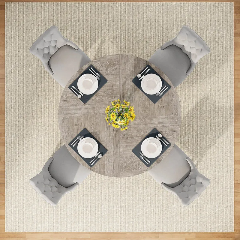 Table de salle à manger Stéphane — métal, ronde