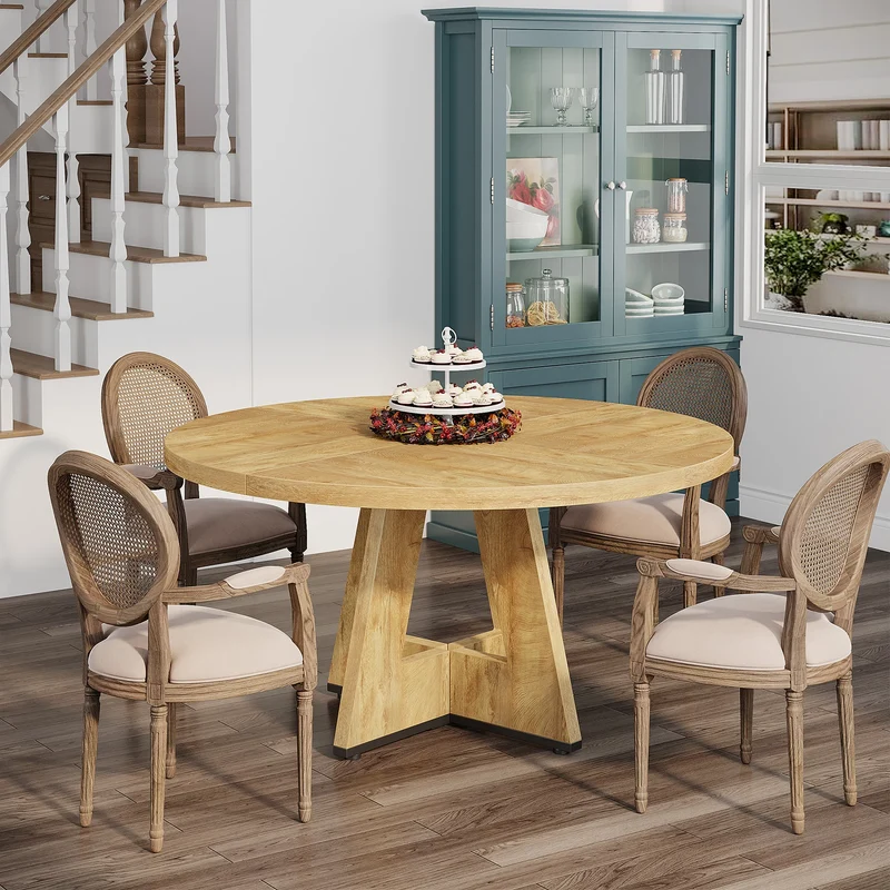 Table de salle à manger Stéphane — métal, ronde