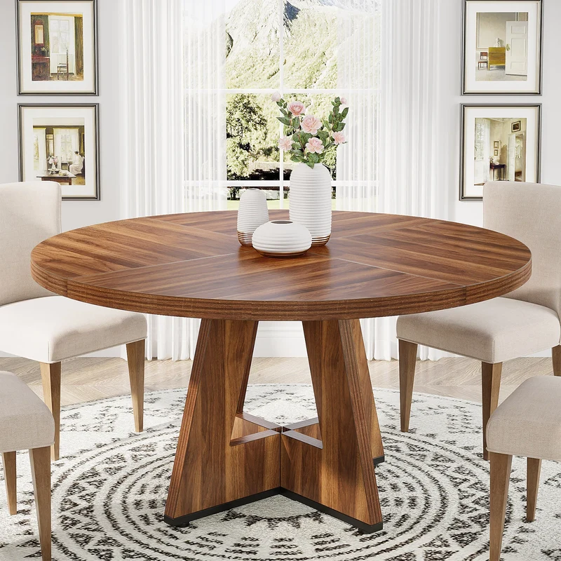 Table de salle à manger Stéphane — métal, ronde