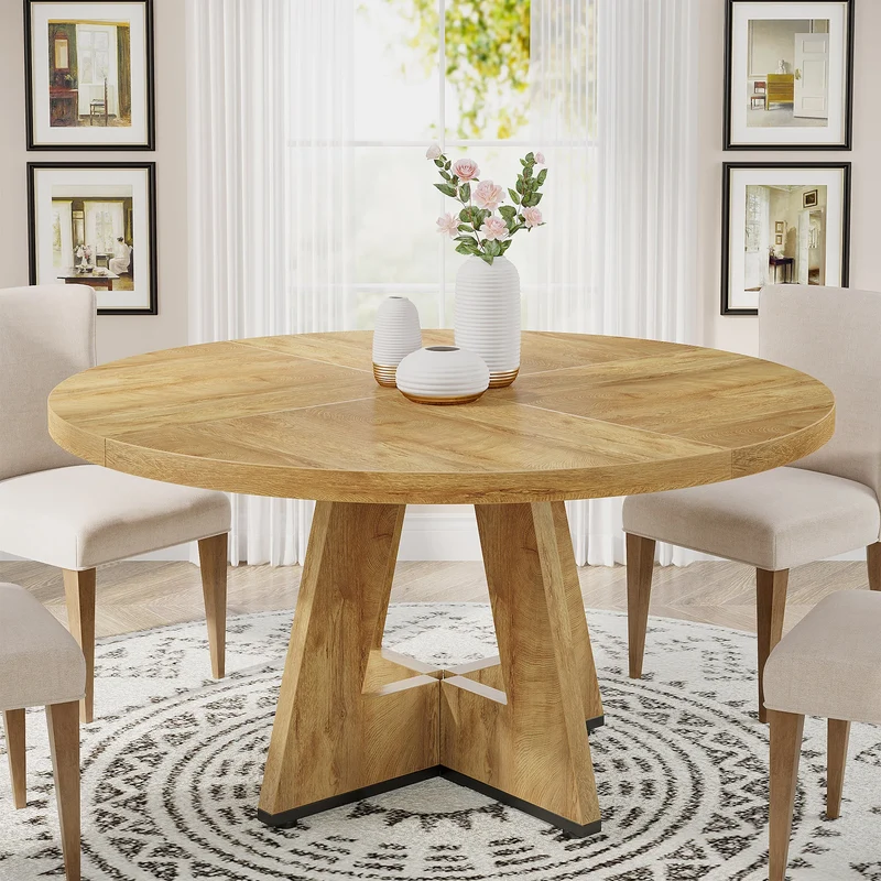 Table de salle à manger Stéphane — métal, ronde