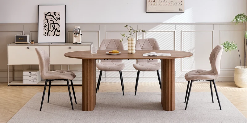 Table de salle à manger Prudence — bois, design contemporain