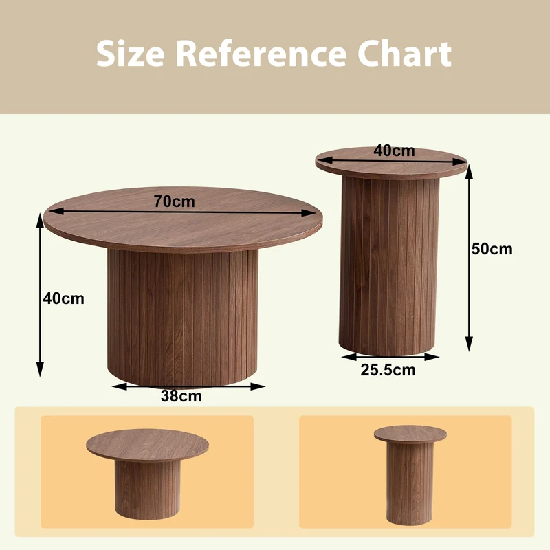 Table basse Prosper — bois, ronde