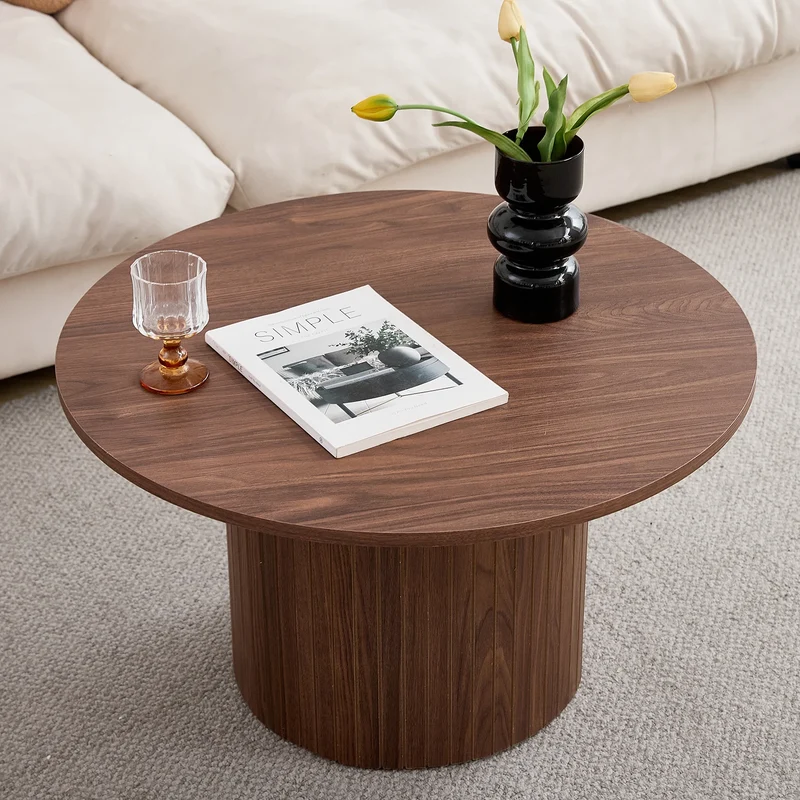 Table basse Prosper — bois, ronde