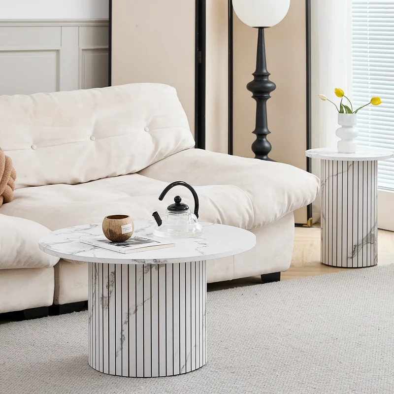 Table basse Prosper — bois, ronde
