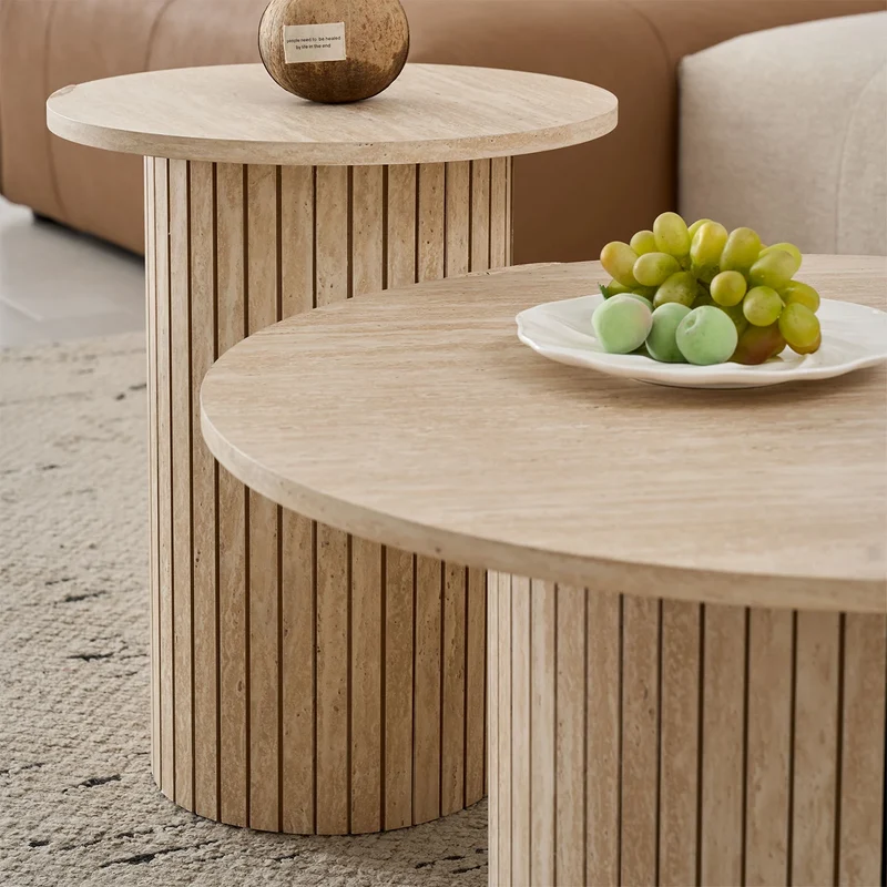 Table basse Prosper — bois, ronde