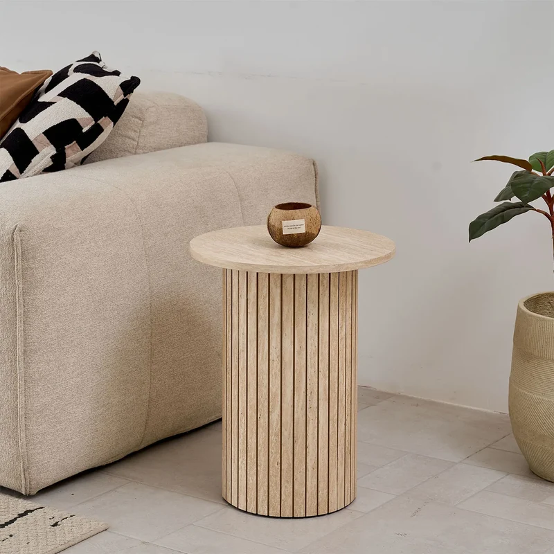 Table basse Prosper — bois, ronde