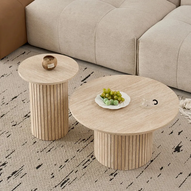 Table basse Prosper — bois, ronde