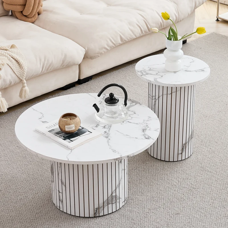 Table basse Prosper — bois, ronde