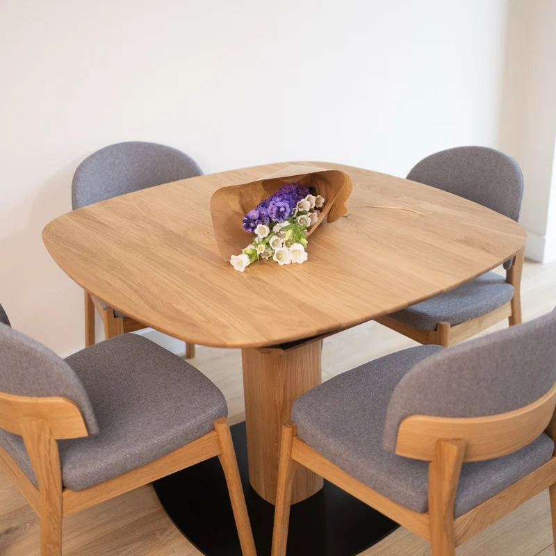 Table à manger extensible en chêne massif LUNA | VESKOR