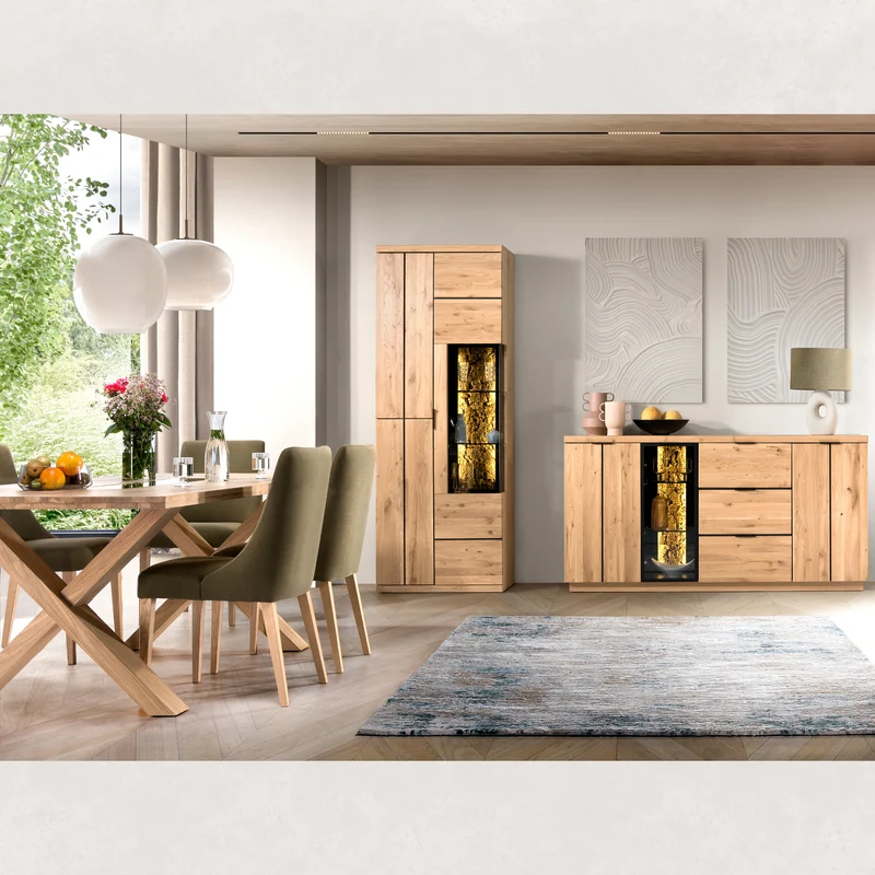 Table de salle à manger fixe en chêne NAPOLI 40 | LoftStory