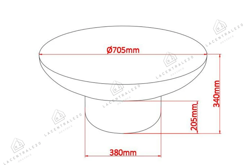 Table basse - Effet Béton - Youda