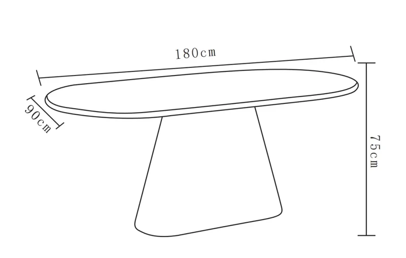 Table à manger - Effet Travertin et Noyer - Ourlet