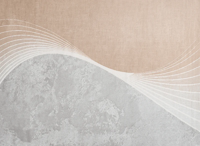 Tapis beige et gris à motifs blancs 160 x 230 cm PORTO