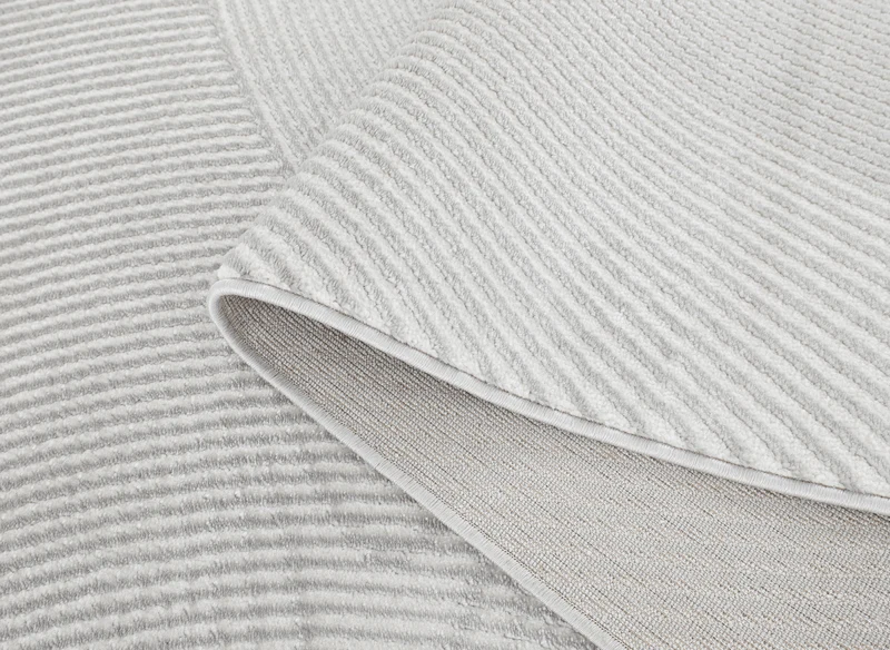 Tapis gris à motifs vague 200 x 290 cm KANSAS