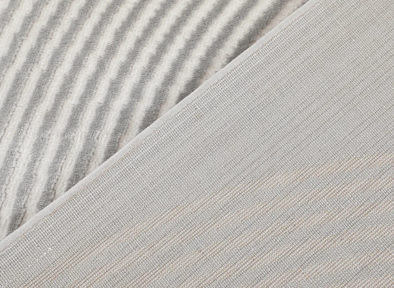 Tapis gris à motifs ronds 160 x 230 cm UTAH
