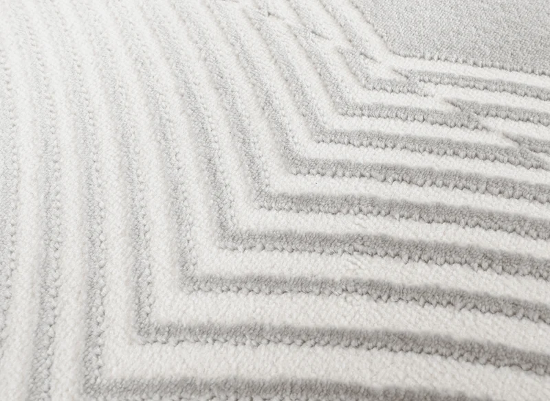 Tapis gris à motifs ronds 160 x 230 cm UTAH