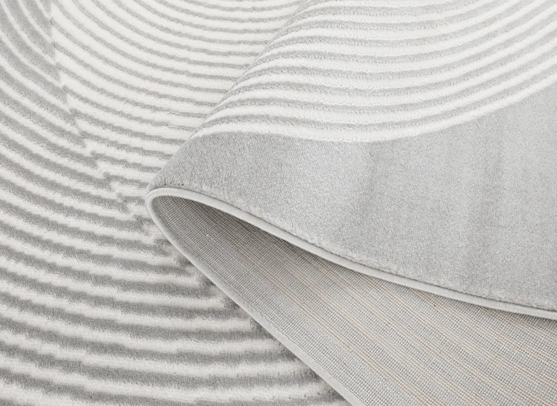 Tapis gris à motifs ronds 160 x 230 cm UTAH