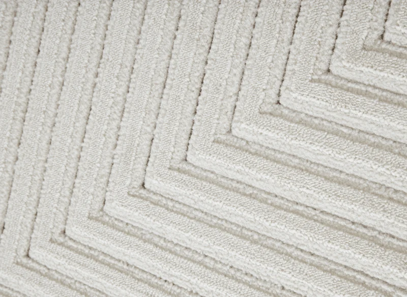 Tapis blanc écru à losanges beiges 160 x 230 cm ROUBY