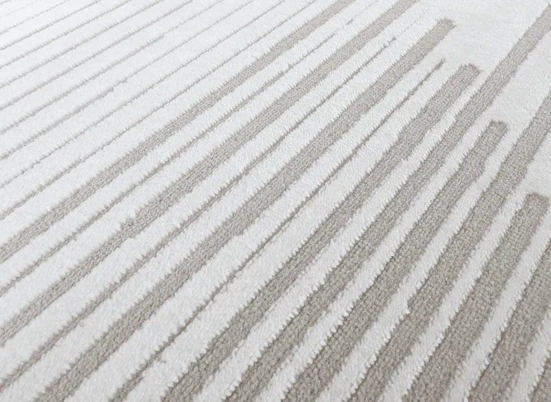 Tapis gris à lignes asymétriques 200 x 290 cm VENISE