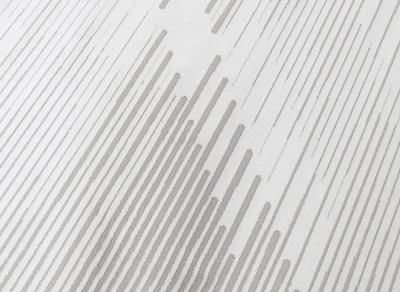 Tapis gris à lignes asymétriques 200 x 290 cm VENISE