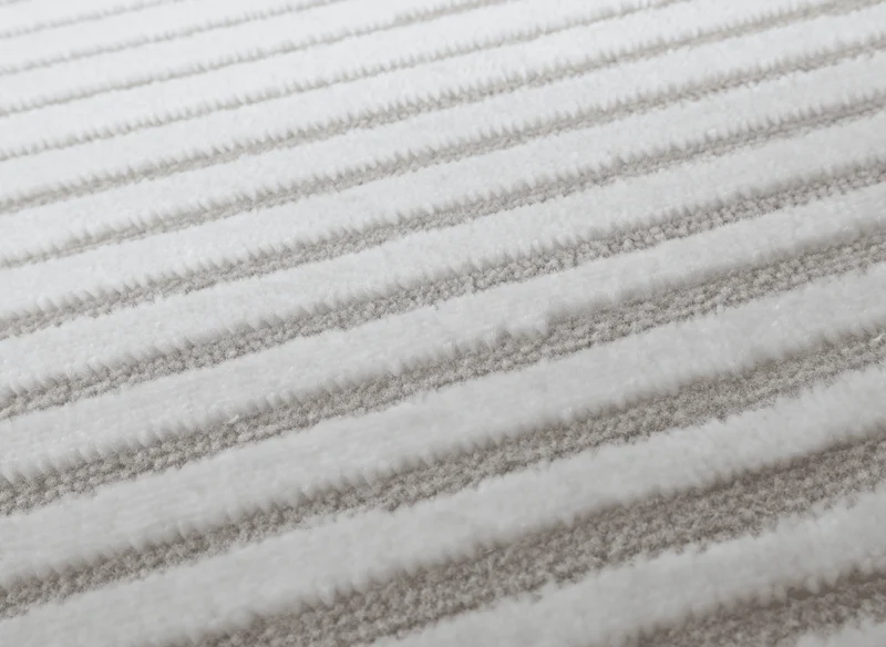 Tapis gris à lignes asymétriques 160 x 230 cm VENISE