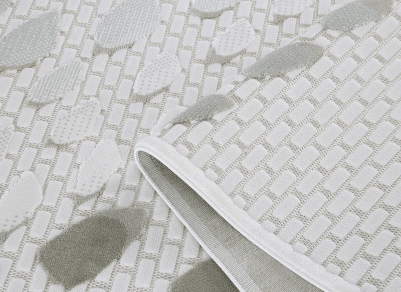 Tapis gris à motifs écailles 200 x 290 cm OLERA