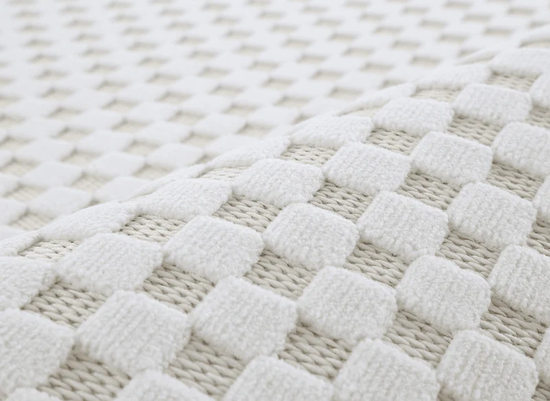 Tapis gris à motifs carreaux 160 x 230 cm MATILA