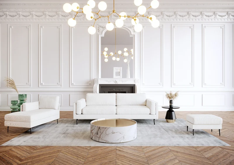 Pouf MIKAEL Tissu tramé