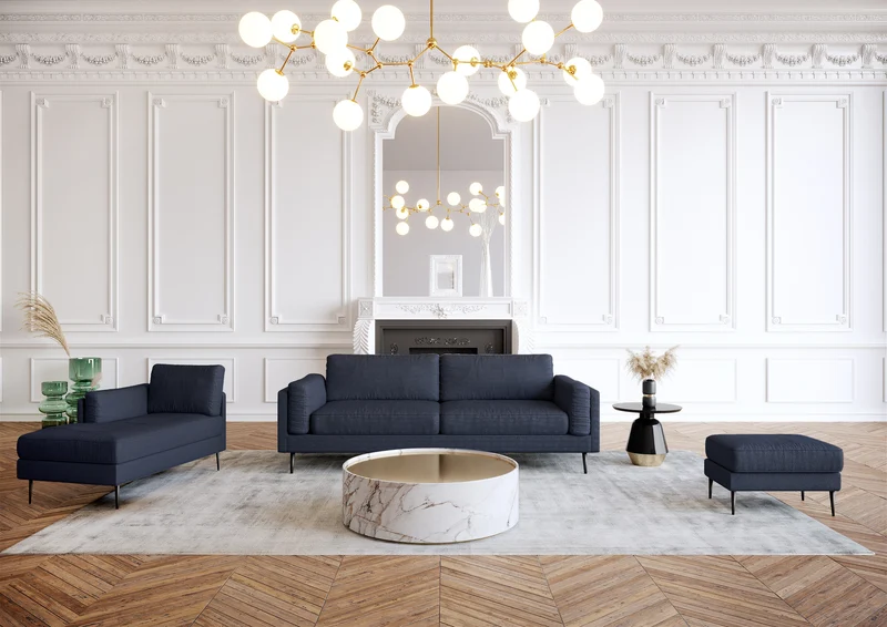 Pouf MIKAEL Tissu tramé
