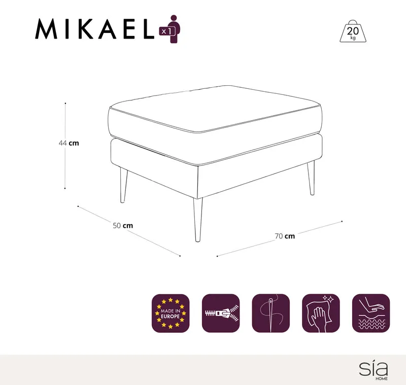 Pouf MIKAEL Tissu tramé
