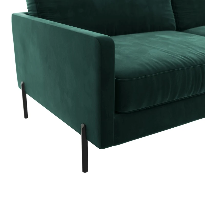 Canapé d'angle droit JUSTIN Velours