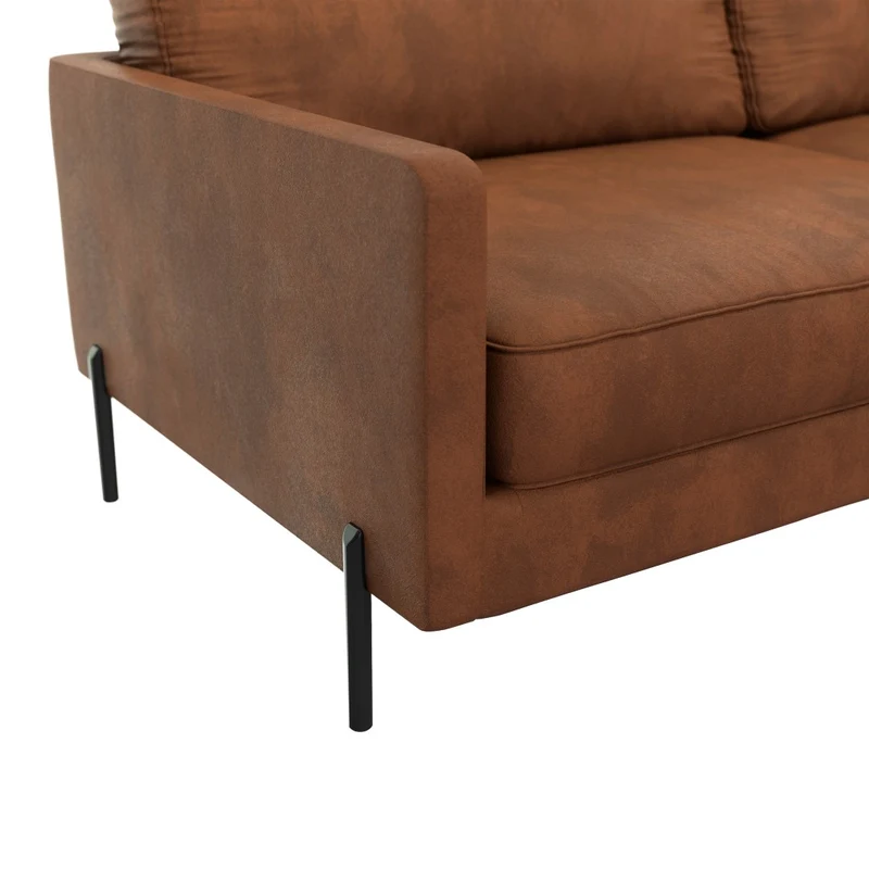 Canapé d'angle droit JUSTIN Vintage vieilli