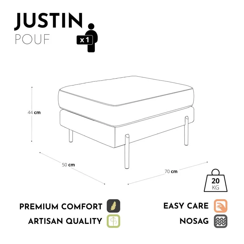 Pouf JUSTIN Velours