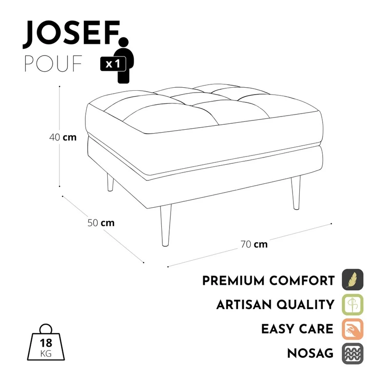 Pouf JOSEF Velours