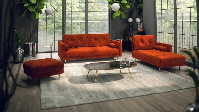 Canapé 4 places JOSEF Velours