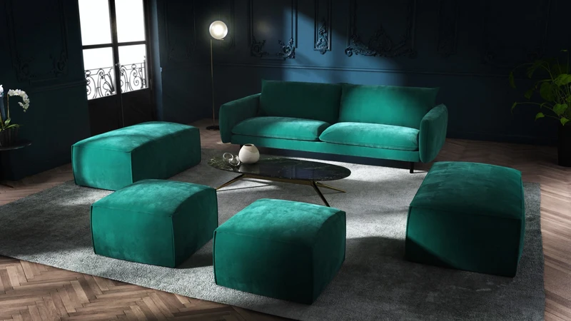 Pouf banquette STIG Velours