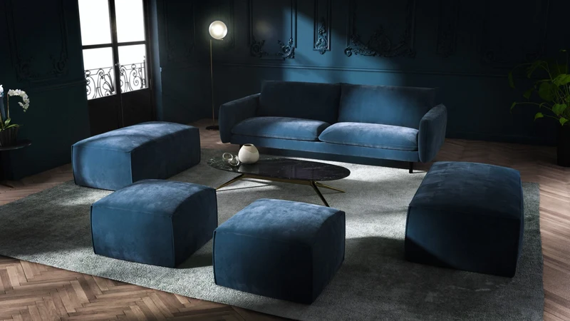 Pouf banquette STIG Velours