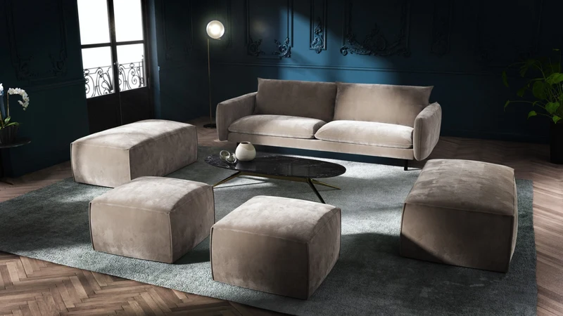 Pouf carré STIG Velours