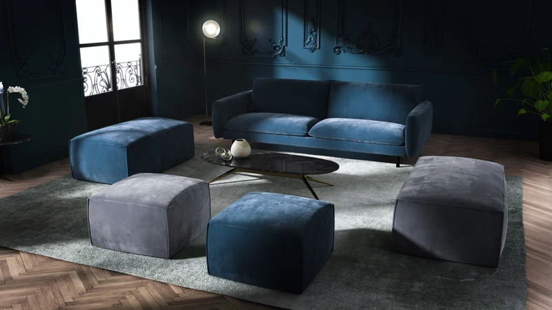 Pouf carré STIG Velours